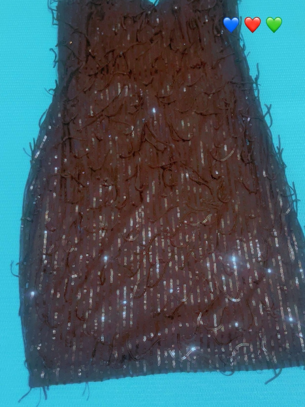 Zac & Rachel Brown Sequin Fringe Cocktail Dress